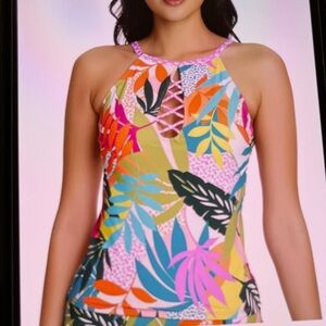 Bleu by Rod Beattie Wild at heart-2 piece Tankini Bathing suit (Skirt) Size 8